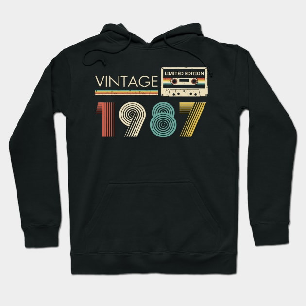 Vintage 1987 Limited Edition Cassette Hoodie by louismcfarland